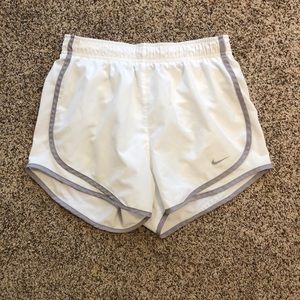 white nike shorts